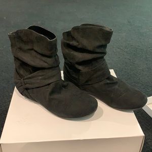 Black Flat Booties